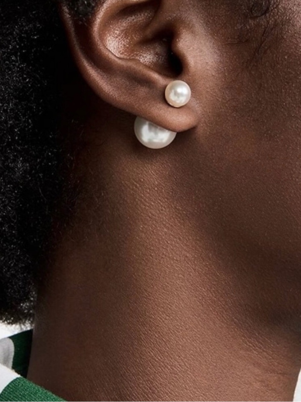 New! Anthropologie Shashi Silver Double Pearl Post Earrings (1066) NWOT